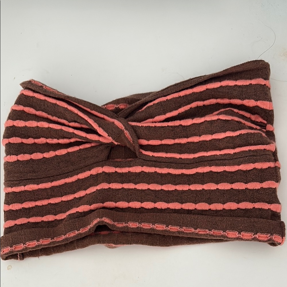 Aerie Striped Brown and Pink tube top